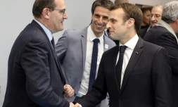Le président Emmanuel Macron et Jean Castex, désormais Premier ministre, le 9 janvier 2019 à Créteil