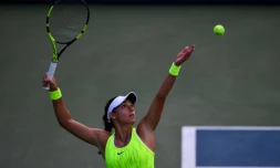 Caroline Garcia face à Pauline Parmentier au 1er tour de l'US Open, le 30 août 2016 à New York