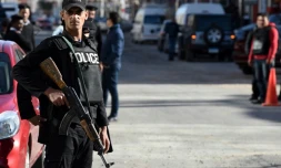 Un policier égyptien, le 9 janvier 2016 à Hourghada (est) 