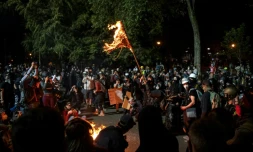 Des manifestants à Portland le 31 juillet 2020