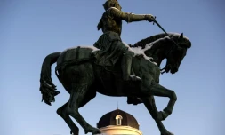 La statue de Jeanne d'Arc à Orléans le 8 février 2018