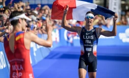 Le Français Vincent Luis décroche son premier titre de champion du monde de triathlon à Lausanne le 31 août 2019