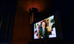 Le Dr. Anthony Fauci, immunologiste à la Maison Blanche, lors d'une audition devant le Sénat par vidéo le 12 mai 2020à Washington