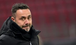 L'entraîneur de l'OM Roberto De Zerbi à Rennes dans l'ouest de la France le 11 janvier 2025