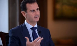 Une photo fournie par l'agence de presse syrienne (SANA) du président syrien Bachar al-Assad, le 14 juillet 2016 à Damas