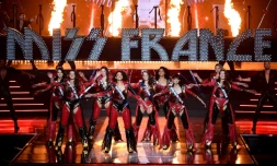Des prétendantes au titre de Miss France 2024 lors de la cérémonie retransmise sur TF1, le 16 décembre 2023 à Dijon