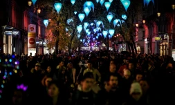 La Fête des Lumières dans les rues de Lyon, le 6 décembre 2018
