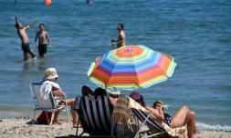La plage de Palavas-les-Flots, le 23 juin 2020 dans l'Hérault