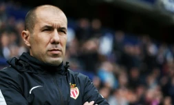 L'entraîneur de Monaco Leonardo Jardim lors d'un match à Caen, le 19 mars 2017 