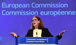 La commissaire européenne au Commerce Cecilia Malmström, à Bruxelles le 1er juin 2018