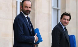 Le Premier ministre Edouard Philippe, ici le 7 août à la sortie de l'Elysée, et l'ensemble de son gouvernemnt ont rendez-vous autour du président de la République Emmanuel Macron