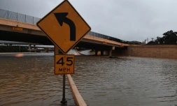 La highway I-10 bloquée par les inondations le 27 août 2017