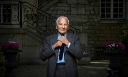 L'écrivain et académicien Jean d'Ormesson, à Paris, le 9 avril 2015