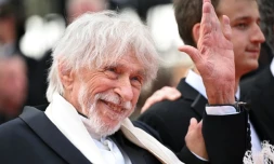 L'acteur Pierre Richard arrive pour la projection du film "L'Homme qui a vu l'ours qui a vu l'homme" lors du 78e Festival de Cannes, le 22 mai 2025
