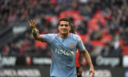 Le milieu de terrain de Monaco Rony Lopes buteur à Rennes le 4 avril 2018