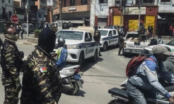 Les forces de l'ordre se déploient dans un quartier d'Antananarivo en prévision d'un nouvel appel à manifester dans la capitale malgache, le 3 octobre 2025