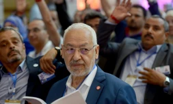 Le président du mouvement islamiste tunisien Ennahda, Rached Ghannouchi, lors du congrÚs du parti le 22 mai 2016 à Hammamet
