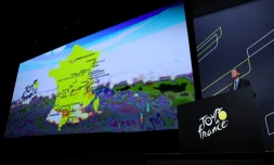 Le directeur du Tour de France Christian Prudhomme présente le parcours de l'édition 2026, le 23 octobre 2025 à Paris