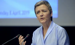 La Commissaire Ă la Concurrence Margrethe Vestager Ă Paris le 8 avril 2019