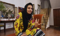 Poignardée 23 fois en plein jour, Khadija Siddiqui, continue à se battre pour que son agresseur aille en prison, lors d'une interview avec l'AFP à Lahore, le 8 juin 2018