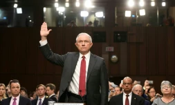 Jeff Sessions témoigne au Sénat, le 13 juin 2017 à Washington