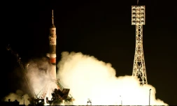 Décollage de la fusée Soyouz depuis le cosmodrome de Baïkonour, le 17 novembre 2016