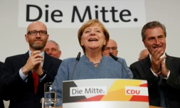 Angela Merkel, après sa victoire aux législatives, le 24 septembre 2017 à Berlin