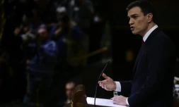 Le socialiste espagnol Pedro Sanchez au Parlement, le 1er mars 2016