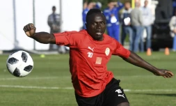 Le Sénégalais Sadio Mané lors d'un entraînement à Kaluga en Russie, le 15 juin 2018
