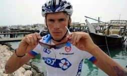Le cycliste français  Yoann Offredo, lors du Tour du Qatar le 9 février 2011