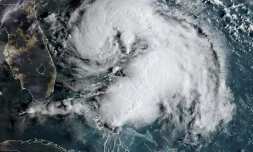 Image satellite de la tempĂȘte tropicale Humberto Ă 12H00 GMT le 15 septembre 2019