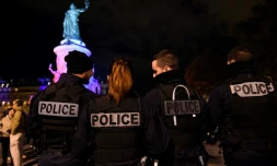 Des policiers se sont rassemblés Place de la République à Paris, le 19 octobre 2016