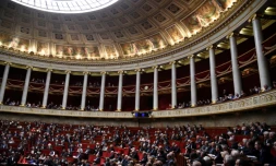L'hémicycle de l'Assemblée nationale au palais Bourbon, le 24 mai 2016