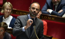Le Premier ministre Edouard Philippe à l'Assemblée nationale, le 22 mai 2018 à Paris