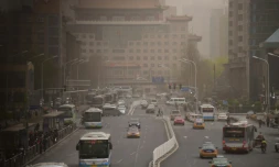 Dans une rue de Pékin, le 28 mars 2018