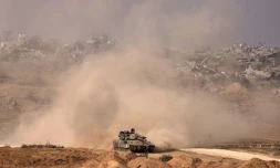 Un char israélien dans le centre de la bande de Gaza, le 9 janvier 2024