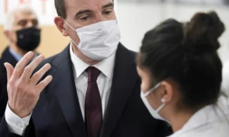 Le Premier ministre Jean Castex au CHU de Brest, le 20 novembre 2020