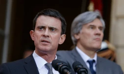 Manuel Valls et Stéphane Le Foll à Matignon le 25 mars 2016 à Paris