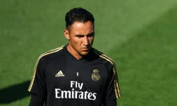 Le gardien du Real Madrid Keylor Navas en séance d'entraßnement le 23 août 2019