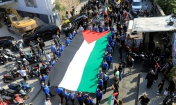 Manifestation de soutien aux Paleestiniens Ă Beyrouth, le 13 octobre 2023 au Liban