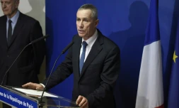 Le procureur Francois Molins lors d'une conférence de presse le 18 novembre à Paris