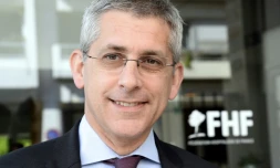 Le président de la Fédération hospitaliÚre de France (FHF, hÎpitaux publics), Frederic Valletoux, le 10 avril 2014 à Paris