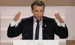 Emmanuel Macron, le 12 décembre 2017 à Boulogne-Billancourt