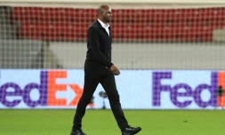 Patrick Vieira après la défaite de Nice sur la pelouse du Bayer Leverkusen en Ligue Europa le 22 octobre 2020