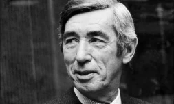 Le dessinateur belge Hergé, père du héros de bande dessinée "Tintin", à Bruxelle le 25 novembre 1972