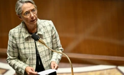 La PremiÚre ministre Elisabeth Borne à l'Assemblée nationale à Paris, le 17 octobre 2023
