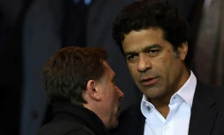 Rai, champion du monde 1994 avec le Brésil et ancien N.10 du PSG, avant le match du PSG face à Manchester City en Ligue des champions au Parc des Princes, le 6 avril 2016  