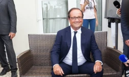 L'ex-président français François Hollande, le 22 août 2017 à Angoulême