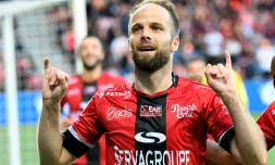 Le milieu de terrain de Guingamp buteur lors de la réception de Monaco le 21 avril 2018