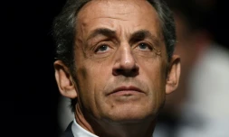 Photo de Nicolas Sarkozy prise le 1er octobre 2016 aux Sables-d'Olonne (Vendée) lors d'une réunion électorale.